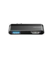 USAMS US-S462 TYPE-C MINI HUB USB+HDMI SZARY