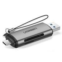 Ugreen czytnik kart SD / micro SD na USB 3.0 / USB Typ C 3.0 szary (50706)