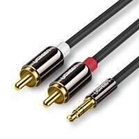 Ugreen kabel przewód audio 3,5 mm mini jack - 2RCA 3m czarny (10590)