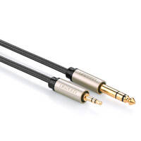 Ugreen kabel przewód audio TRS mini jack 3,5mm - jack 6,35mm 2m szary