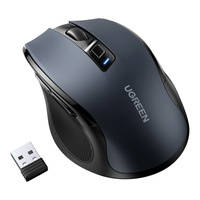 Ugreen optyczna mysz bezprzewodowa USB 2.4GHz 4000 DPI czarny (MU006)