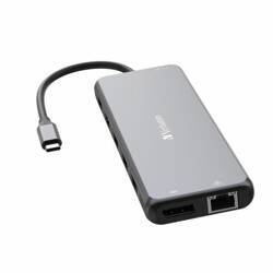 Verbatim Adapter Hub USB-C - 2xHDMI/DP/   Eternet/6xUSB-A/Jack 3.5mm/2xUSB-C aluminiowy/aluminum 32153