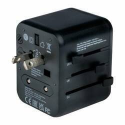 Verbatim Adapter podróżny EU/UK/US 2xUSB-A UTA-01 czarny/black 49543