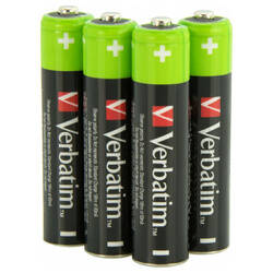 Verbatim Akumulator NiMH AAA 950mAh       Premium HR03 4szt czarny/black 49514