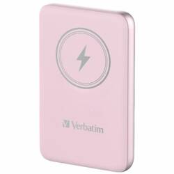 Verbatim Powerbank indukcyjny `n` Go 15W 5000mAh Wireless Magnetic różowy/pink 32243