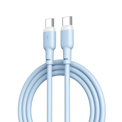 XO kabel NB208B PD USB-C - USB-C 1,0m 60W niebieski