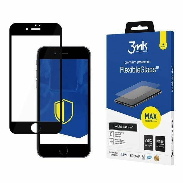 3MK FlexibleGlass Max iPhone 7/8/SE 2020 czarny/black