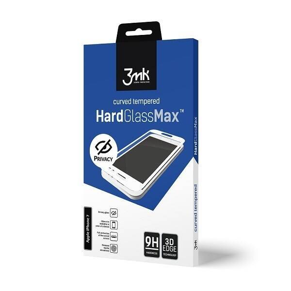 3MK Glass Max Privacy iPhone 8 czarny black, FullScreen Glass Privacy