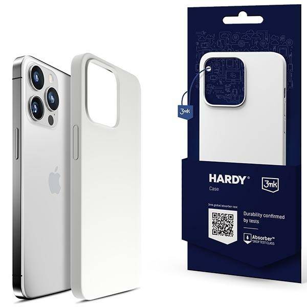 3MK Hardy Case iPhone 13 Pro 6,1" srebrno-biały/silver-white MagSafe