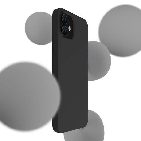 3MK Silicone Case iPhone 12 Mini czarny/black