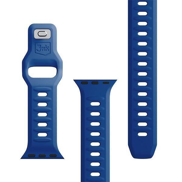 3MK Silicone Watch Strap Niebieski/Blue dla Apple Watch 42/44/45/49mm