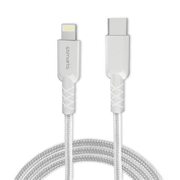 4smarts Ładowarka sieciowa + kabel MFI VoltPlug PD 30W GaN USB-C/Lightning 1,5m biała/white 451534