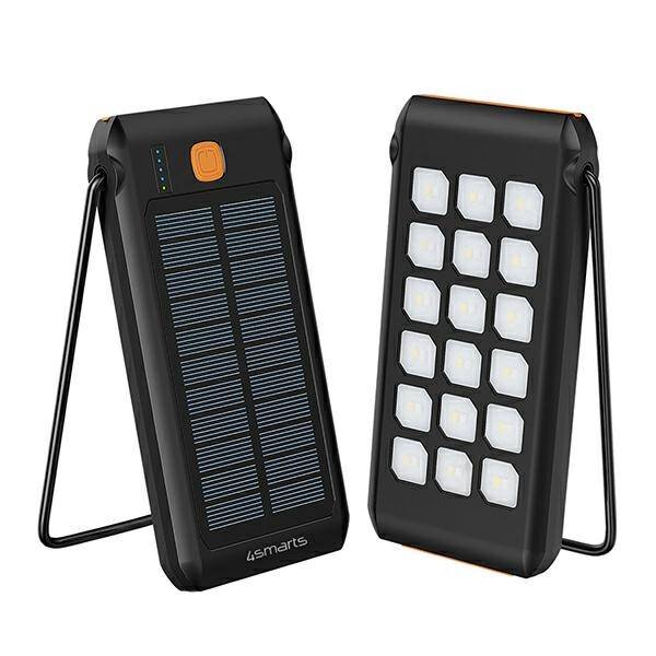 4smarts Powerbank Solarny TitanPack Flex 10000mAh black/orange 456301