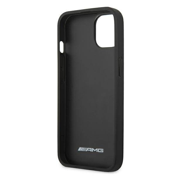 AMG AMHCP13SGSEBK iPhone 13 mini 5,4"  czarny/black hardcase Leather Debossed Lines