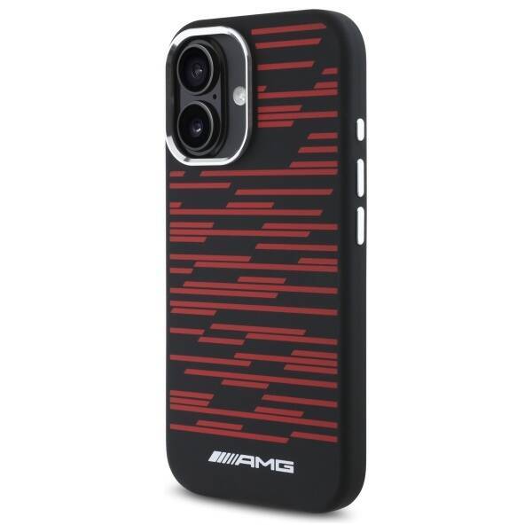 AMG AMHMP16S24SSRRK iPhone 16 6.1"        czarny/black hardcase Silicone Graphics MagSafe