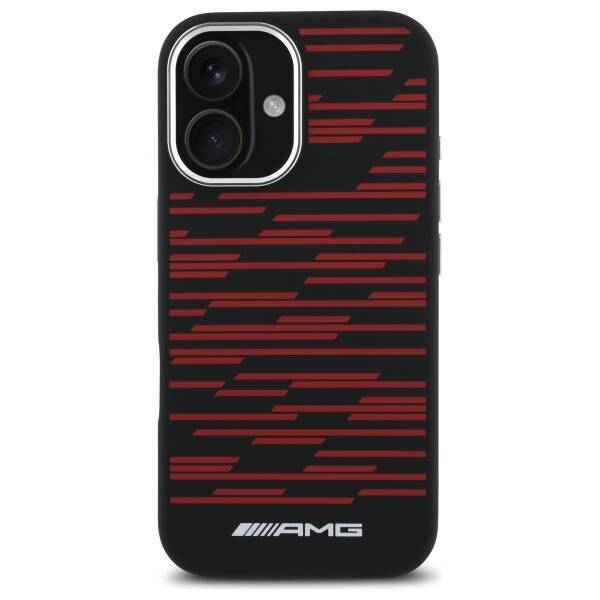 AMG AMHMP16S24SSRRK iPhone 16 6.1"        czarny/black hardcase Silicone Graphics MagSafe