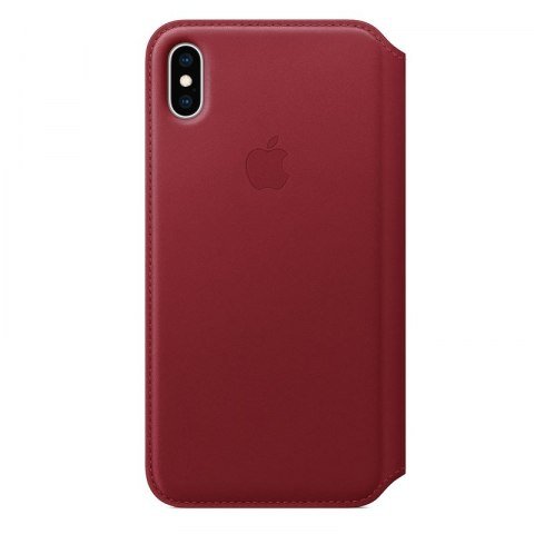 APPLE MRX32ZM/A LEATHER FOLIO IPHONE XS MAX RED ORYGINALNA PLOMBA