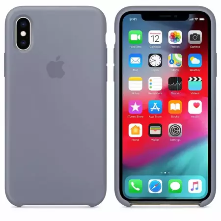 APPLE MTFH2ZM/A SILICONE CASE IPHONE XS MAX  LAVENDER GRAY BEZ OPAKOWANIA 