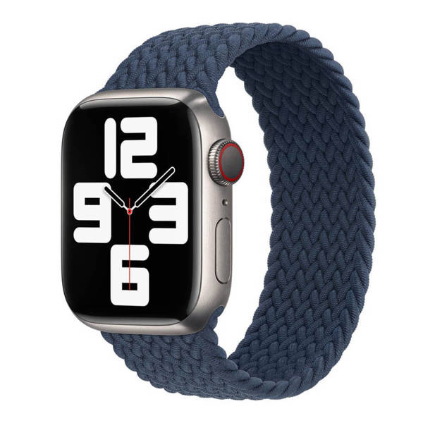 APPLE PASEK APPLE WATCH ML6J3ZM/A BRAIDED SOLO LOOP 45MM SIZE 5 Abyss Blue ORYGINALNA PLOMBA