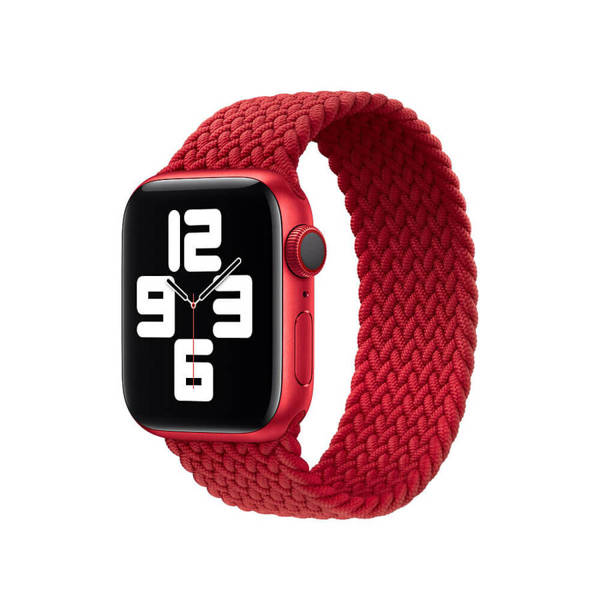 APPLE PASEK APPLE WATCH MQGW3ZM/A BRAIDED SOLO LOOP 45MM SIZE 3 RED ORYGINALNA PLOMBA