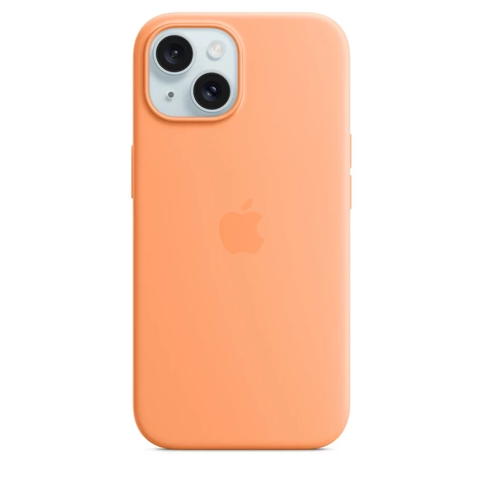 APPLE SILICONE CASE MT0W3ZM/A IPHONE 15 ORANGE SORBET BEZ OPAKOWANIA