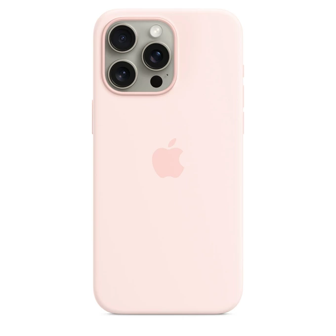 APPLE SILICONE CASE MT1U3ZM/A IPHONE 15 PRO MAX LIGHT PINK OTWARTE OPAKOWANIE