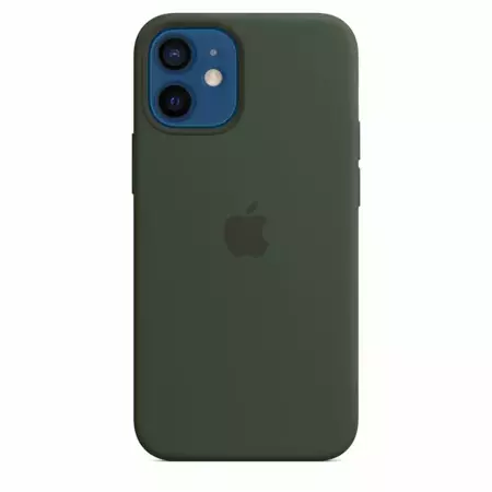 APPLE SILICONE MHKR3ZM/A CASE IPHONE 12 MINI CYPRES GREEN ORYGINALNA PLOMBA