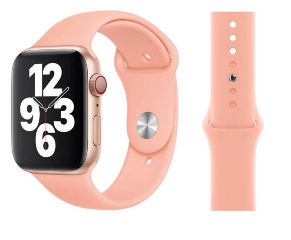 APPLE STRAP MXNY2ZM/A SILIKONOWY PASEK SPORTOWY DO APPLE WATCH 44MM GRAPEFRUIT ORYGINALNA PLOMBA 