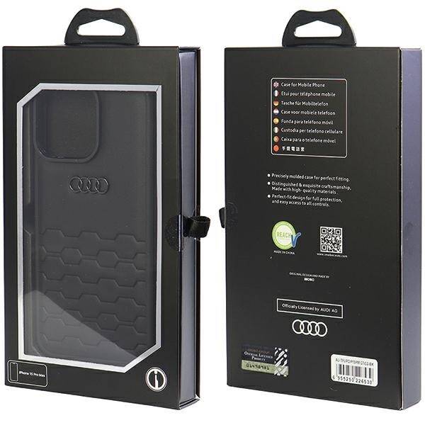 AUDI GT SYNTHETIC LEATHER IPHONE 15 PRO MAX 6.7" CZARNY/BLACK HARDCASE AU-TPUPCIP15PM-GT/D2-BK