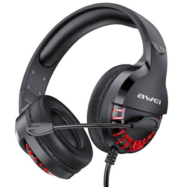 AWEI słuchawki gaming ES-770i nauszne gamingowe z mikrofonem czarny/black
