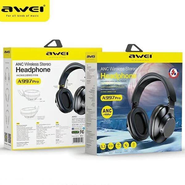 AWEI słuchawki nauszne A997 Pro ANC Bluetooth czarny/black