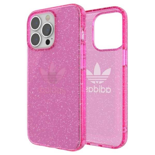 Adidas OR Protective iPhone 13 Pro / 13 6,1" Clear Case Glitter różowy/pink 47121