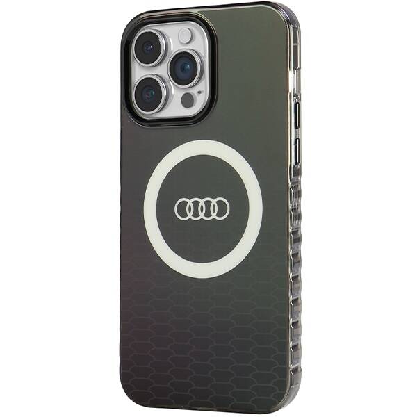 Audi IML Big Logo MagSafe Case iPhone 14  Pro Max 6.7" czarny/black hardcase AU-IMLMIP14PM-Q5/D2-BK