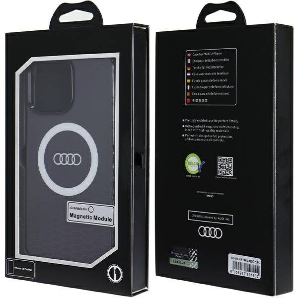 Audi IML Big Logo MagSafe Case iPhone 14  Pro Max 6.7" czarny/black hardcase AU-IMLMIP14PM-Q5/D2-BK