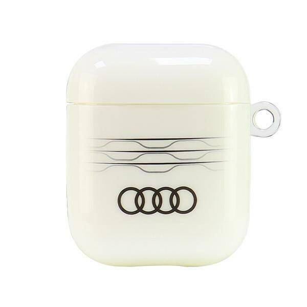 Audi IML Geometric Pattern AirPods        1/2,cover biały/white AU-IMLAP-A6/D3-WE