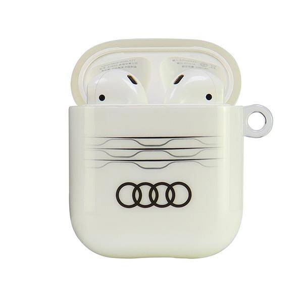 Audi IML Geometric Pattern AirPods        1/2,cover biały/white AU-IMLAP-A6/D3-WE