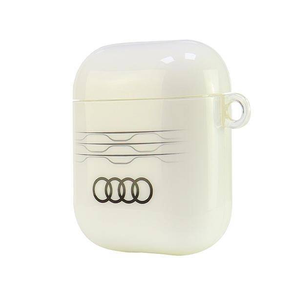 Audi IML Geometric Pattern AirPods        1/2,cover biały/white AU-IMLAP-A6/D3-WE