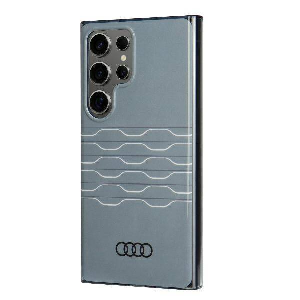 Audi IML Geometric Pattern Case S24  Ultra S928 szary/grey hardcase AU-IMLS24U-A6/D3-GY