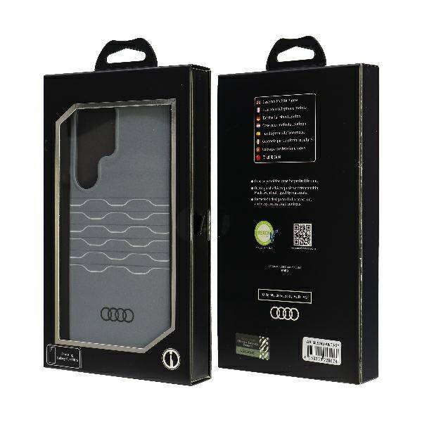 Audi IML Geometric Pattern Case S24  Ultra S928 szary/grey hardcase AU-IMLS24U-A6/D3-GY