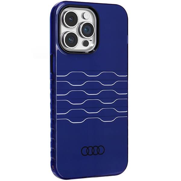 Audi IML MagSafe Case iPhone 14 Pro Max  6.7" niebieski/navy blue hardcase AU-IMLMIP14PM-A6/D3-BE