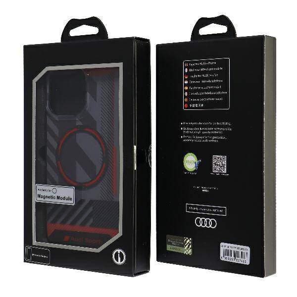 Audi IML Sport MagSafe Case iPhone 14  Pro Max 6.7" czarny/black hardcase AU-IMLMIP14PM-RSQ/D2-BK