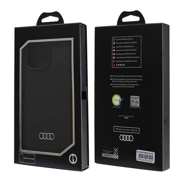 Audi Silicone Case iPhone 16 Pro Max 6.9" czarny/black hardcase AU-LSRIP16PM-Q3/D1-BK