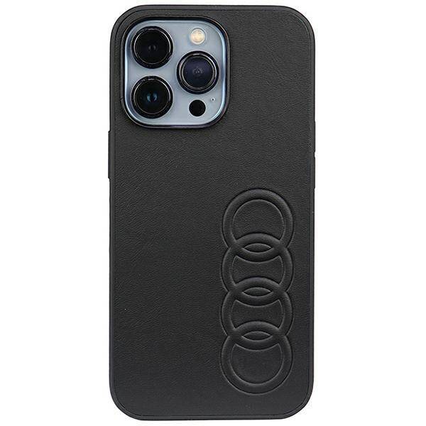 Audi Synthetic Leather iPhone 13 Pro /  13 6.1" czarny/black hardcase AU-TPUPCIP13P-TT/D1-BK