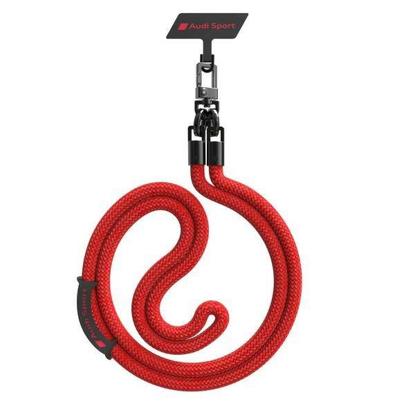 Audi uniwersalna smycz do telefonu 120cm  10mm crossbody czerwony/red AUS-CBL10-RSQ/D1-RD