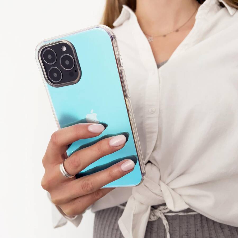 Aurora Case etui do Xiaomi Redmi Note 11 żelowy neonowy pokrowiec niebieski