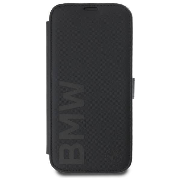 BMW BMBKP16S23RMRLK iPhone 16 6.1"        czarny/black bookcase Signature Leather Wordmark