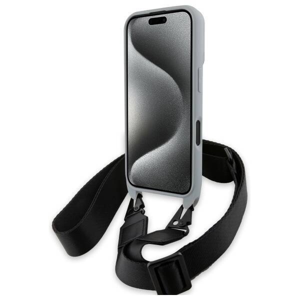 BMW BMHCP16S23PSCCG iPhone 16 6.1"        szary/grey hardcase M Edition Carbon Stripe & Strap