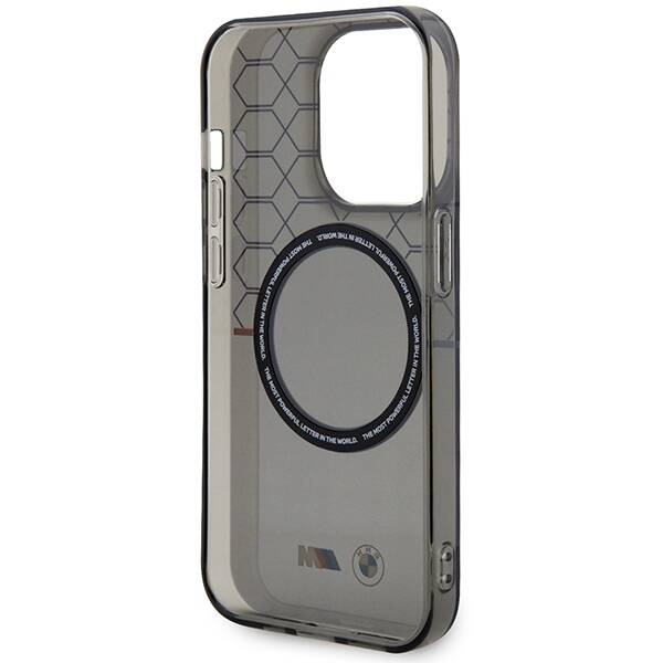 BMW BMHMP15XHGPK iPhone 15 Pro Max 6.7"  szary/grey hardcase Pattern MagSafe