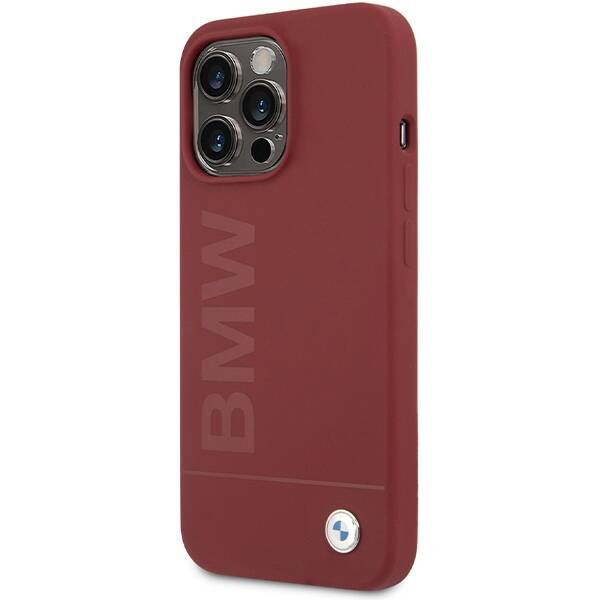 BMW BMHMP15XSLBLRE IPHONE 15 PRO MAX 6.7" CZERWONY/RED HARDCASE SILICONE BIG LOGO MAGSAFE