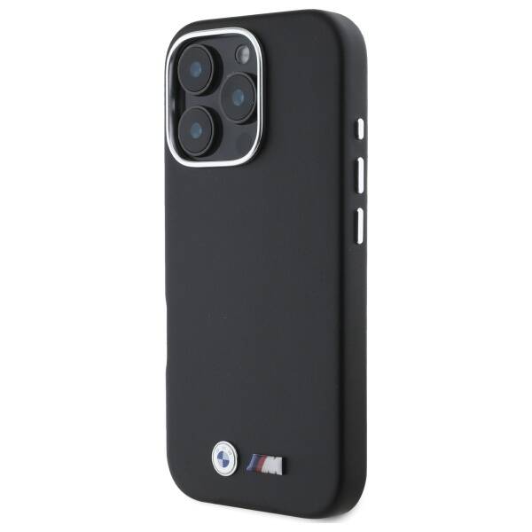 BMW BMHMP16L23PMWK iPhone 16 Pro 6.3" czarny/black hardcase M Smooth Full Wrapped Metal MagSafe